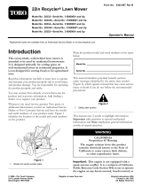 Toro 22in Recycler Lawn Mower User manual