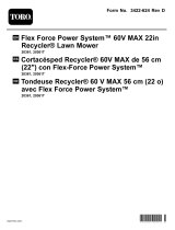 Toro Flex-Force Power System 60V MAX 22in Recycler Lawn Mower User manual