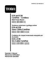 Toro Carefree Recycler Electric Mower, E36 User manual