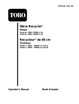 Toro 48cm Recycler/Rear Bagging Lawnmower User manual