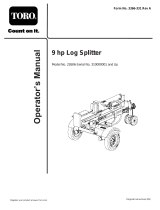 Toro 9 hp Log Splitter User manual