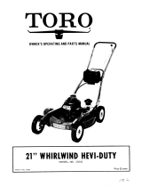 Toro 21" Whirlwind Hevi-Duty Lawnmower User manual