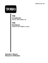 Toro 724 Snowthrower User manual