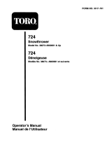 Toro 724 Snowthrower User manual