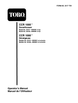 Toro CCR 1000 Snowthrower User manual