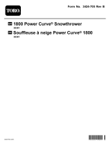 Toro 1800 Power Curve Snowthrower User manual