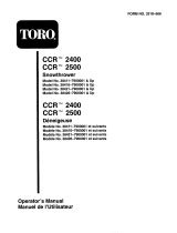 Toro CCR 2400 Snowthrower User manual