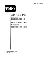 Toro CCR 3000 Snowthrower User manual