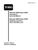 Toro 824 Power Shift Snowthrower User manual