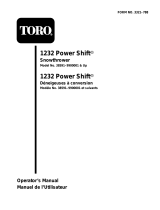 Toro 1232 Power Shift Snowthrower User manual
