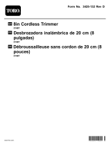 Toro 8in Cordless Trimmer User manual