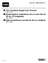 Toro 12in Cordless Single-Line Trimmer User manual