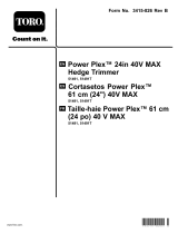 Toro PowerPlex 24in 40V MAX Hedge Trimmer User manual