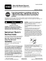 Toro Ultra 225 Blower/Vacuum User manual