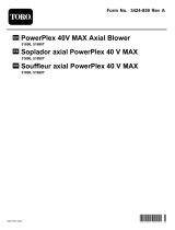 Toro PowerPlex 40V MAX Axial Blower and PowerPlex 14in 40V MAX Chainsaw Combo User manual