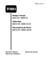 Toro 22" Single Action Hedge Trimmer User manual