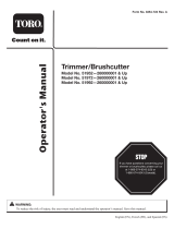 Toro 18in Gas Straight-Shaft Trimmer / 8in Brushcutter User manual