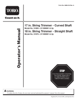 Toro 17in Curved-Shaft Gas Trimmer User manual