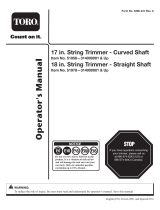 Toro 18in Straight-Shaft Gas Trimmer User manual