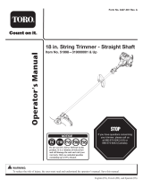 Toro 18in Straight-Shaft Gas Trimmer User manual