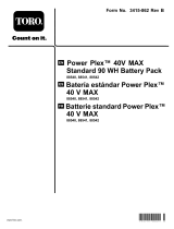 Toro PowerPlex 40V Max Standard 180 WH Battery Pack User manual