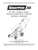 Snapper WBM, 48V, SNP User guide