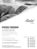 George Foreman Evolve GRP4EMB User manual