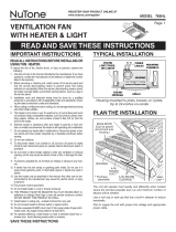 Broan-NuTone 765HL Installation guide