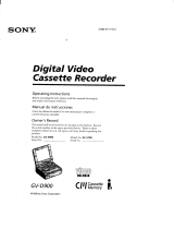 Sony GVD900 User manual