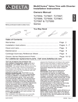 Delta Faucet T27967 Installation guide