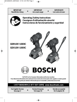 Bosch Tools GDX18V-1800CB25 Owner's manual