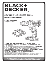 Black & Decker BDCDDBT120C User manual