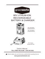 Greenworks GBA80500 Owner's manual