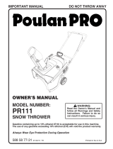 Poulan Pro PR111 Owner's manual