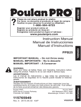 Poulan Pro PPB25 Owner's manual