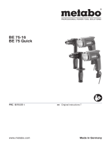 Metabo BE 75-16 Operating instructions