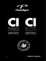 Paradigm CI Pro P80-R Owner's manual