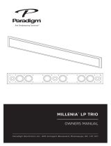 Paradigm Millenia LP Trio User manual
