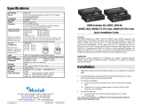 MuxLab HDMI Extender Kit, HDBT, UHD-4K Installation guide