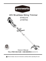 Greenworks 2100702 Operating instructions