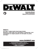 DeWalt DCG413B 20V MAX XR Cordless Small  Owner's manual