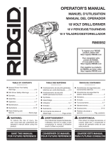 RIDGID R860052SBN User manual