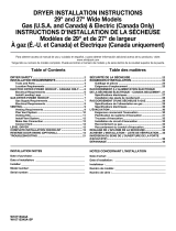 Whirlpool MGDP475EW Installation guide