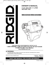 RIDGID WD3050 User manual