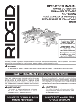 RIDGID 7" Job-Site Wet Tile Saw User manual