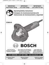 Bosch CSG15 User manual