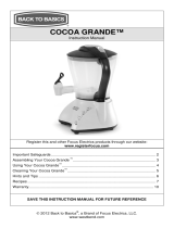 West Bend Cocoa Grande User manual