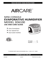 Aircare 3D6 100 User manual