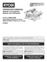 Ryobi RTS08 User manual