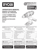 Ryobi P166-P214 User manual